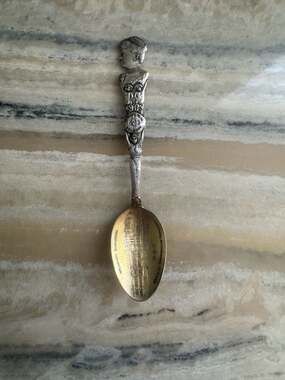 Antique 1893 World's Columbian Exposition Woman's Building Sterling Silver Spoon